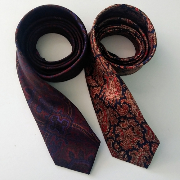 VTG Liberty 100% Silk Tie Duo Made in England - Picture 2 of 5